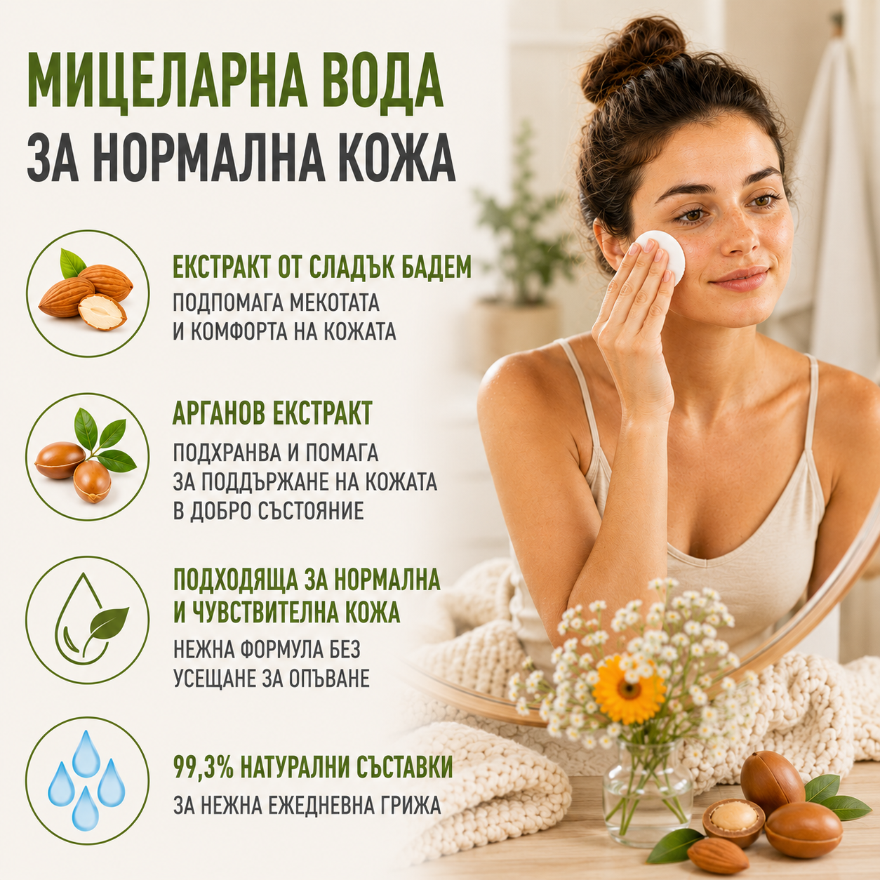 Мицеларна вода за нормална кожа 200ml