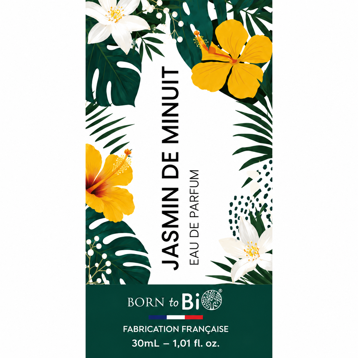 Midnight Jasmine Born To Bio дамски флорално-пудрен парфюм с жасмин и ванилия